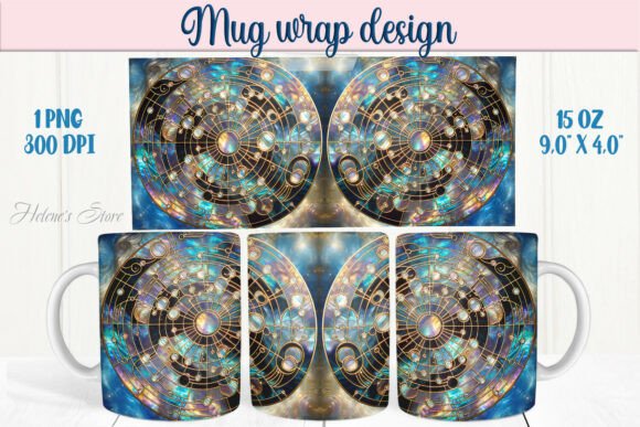 A Designer's Take on the Abstract Cosmic Sky Mug Graphics