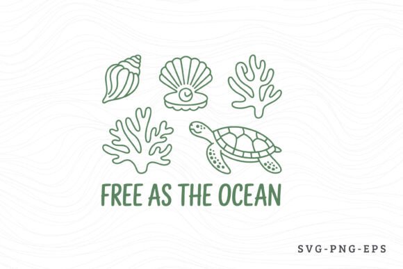 A Designer’s Take on the Free As the Ocean Summer Graphics for Crafts