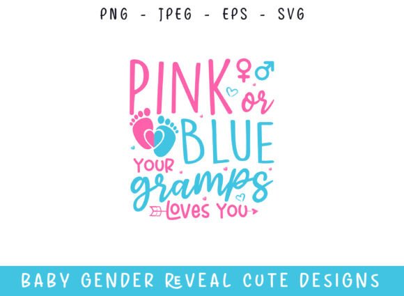 A Nostalgic Gender Reveal SVG for Craft-Based Graphics