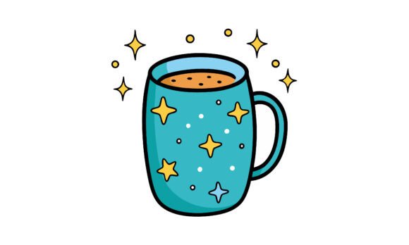 A Silhouette Coffee Mug Design for Modern Graphics & Crafts