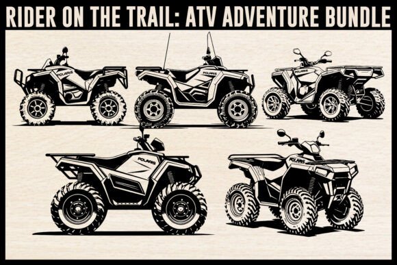 ATV Adventure Silhouette Graphics for Crafts & Merch