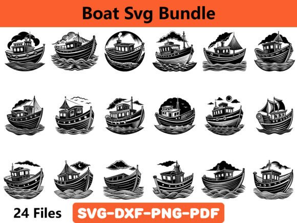 Boat SVG Bundle: A Versatile Graphics Craft for Creative Products