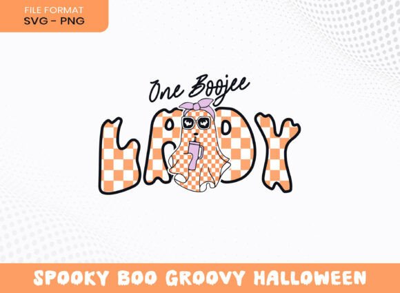 Boojee Lady Halloween Groovy Boo Bow SVG for Graphics and Crafts