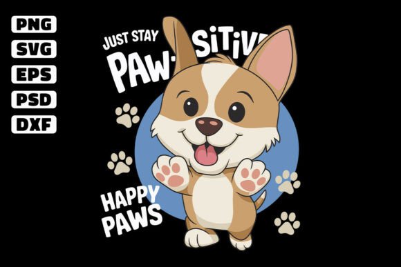 Stay Pawsitive Dog Paw SVG: Crafting Graphics for Dog Lovers