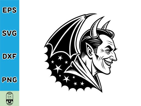 Vintage Devil Silhouette SVG for Crafts & Brand Graphics