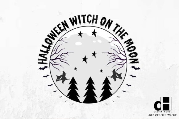 Why This Witch on a Moon Graphic Stands Out for Crafts